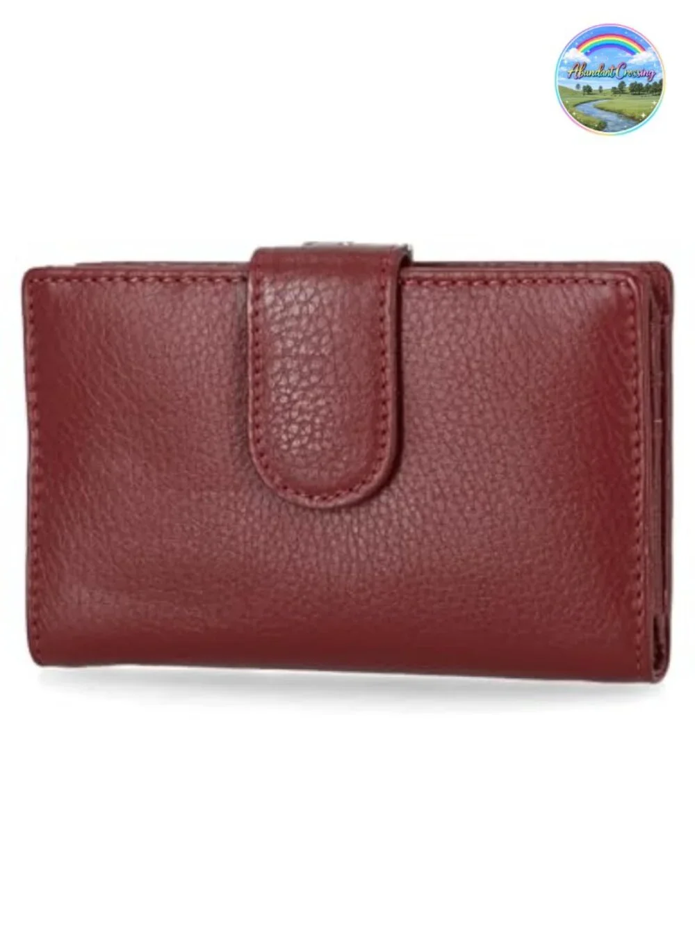 Genuine Leather Small Framed Index Clutch Wallet with 17 Card Slots